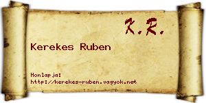 Kerekes Ruben névjegykártya